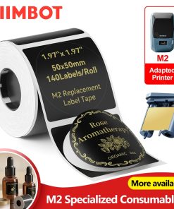 NIIMBOT M2 EB50x50-140 Matte Black Round Labels