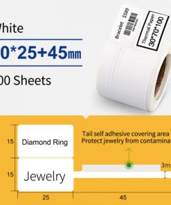 Alternative view of Jewellery labels 25x30+45mm Niimbot -100 pcs White.