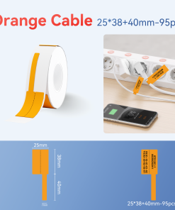 Alternative view of NIIMBOT  B Series T25x38+40-95 Orange Cable Labels