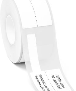 Alternative view of NIIMBOT M2/M3 Thermal Transfer Cable Labels 0.98''x3.07'', for M2/M3 Label Maker, PET Material, Waterproof and High-Temperature Resistance, Long Storage Time, White(25x78mm-90)