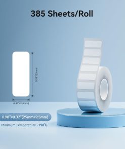 NIIMBOT M2 Liquid Nitrogen Label Stickers(25x9.5 mm), Suitable for Medical Scientific Research Sample Detection Centrifuge Tube, -198°C Freezing Low-Temperature Resistance, 385 Tags/Roll