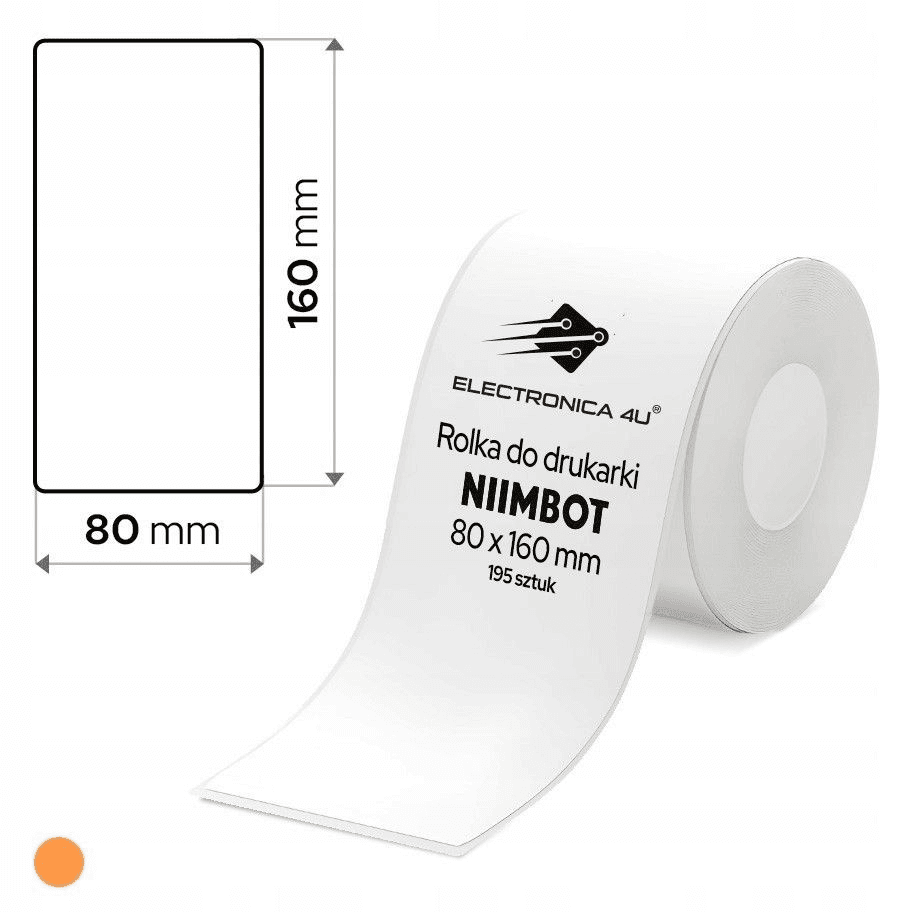 Niimbot k3 labels 80x160-195 white