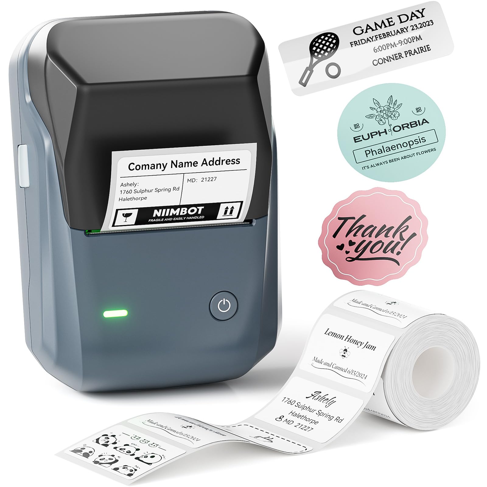 NIIMBOT B1 Bluetooth Label Maker - Portable Inkless Thermal Printer