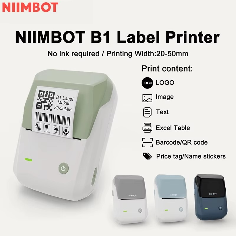 NIIMBOT B1 Bluetooth Label Maker - Portable Inkless Thermal Printer - Image 2