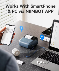 NIIMBOT B31 20-75mm Width Portable Thermal Label Printer Bluetooth Big Size Printing Cable Jewelry Sticker 4 FREE Rolls - Image 6