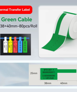 NIIMBOT B1 B21 B3S B4 25x38+40-100 Green cable label